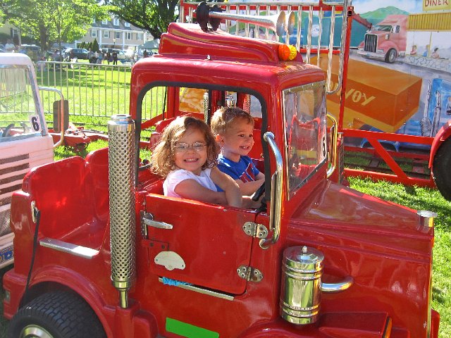 IMG_9683.jpg - The second adventure was the trucks.  Nathan especially had a grin from ear to ear.