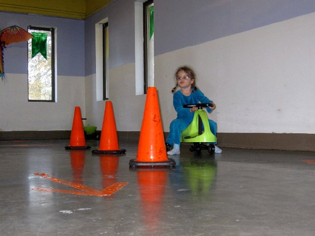 IMG_2870.jpg - Catherine had her own little obstacle course going on.  I also heard her pretending there were stoplights, etc.