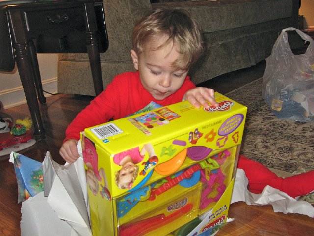 IMG_7614.jpg - Nathan will really be begging to play with the Play-Doh now ... thank you Grandmum & Grandpop.