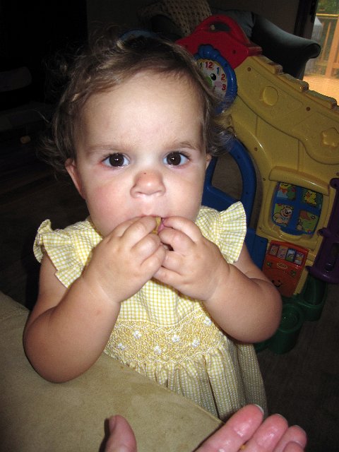 IMG_9577b.jpg - Catherine's first chocolate chip cookie, minus the chip.