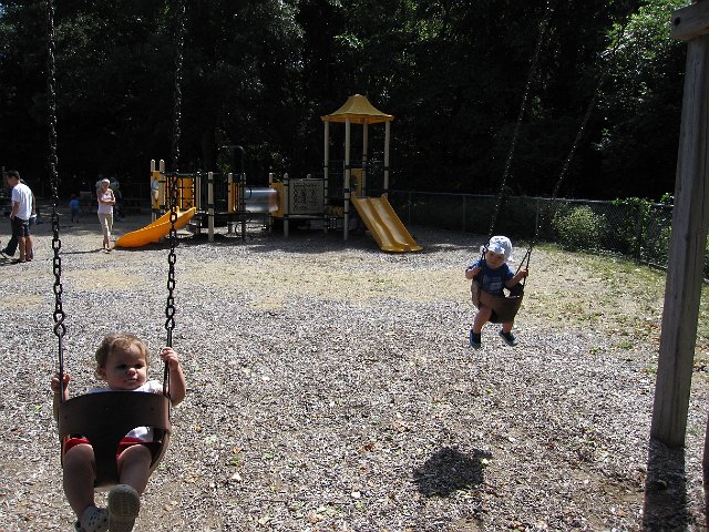 IMG_9620.JPG - A day at Penguin Park with her pal, Zak.