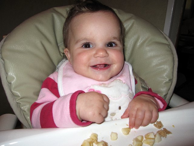 IMG_8082b.jpg - Seems like the first winning finger food combination is bananas and bread ...