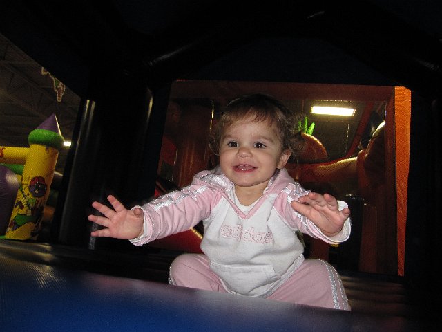 IMG_0557.JPG - You just can't get the smile off her face when she's in the bouncy house!