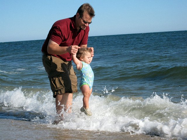 IMG_9997b.jpg - Daddy is teaching her how to jump over the incoming waves.