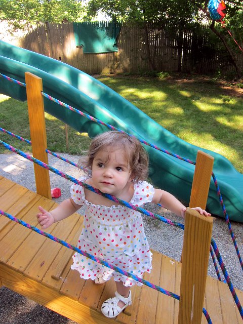 IMG_1642b.jpg - Catherine was checking out the new swingset at the Flynn party.