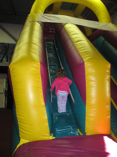 IMG_1776.JPG - And there she goes .. about to tackle the largest slide in the whole place ..
