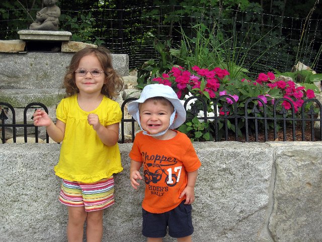 IMG_5602b.jpg - Wow, a photo with both kids at once ... what a treat!