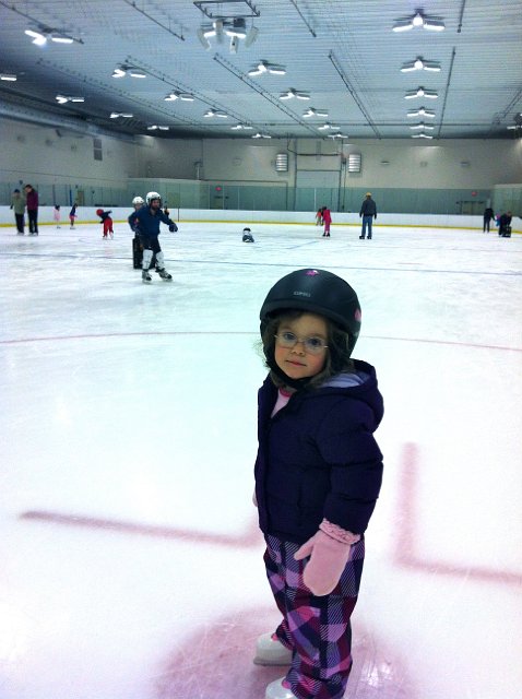IMG_0510.jpg - Catherine & Daddy are checking out a different skating rink, Phillips, as they host a Open Skate in exchange for a Toys for Tots donation.