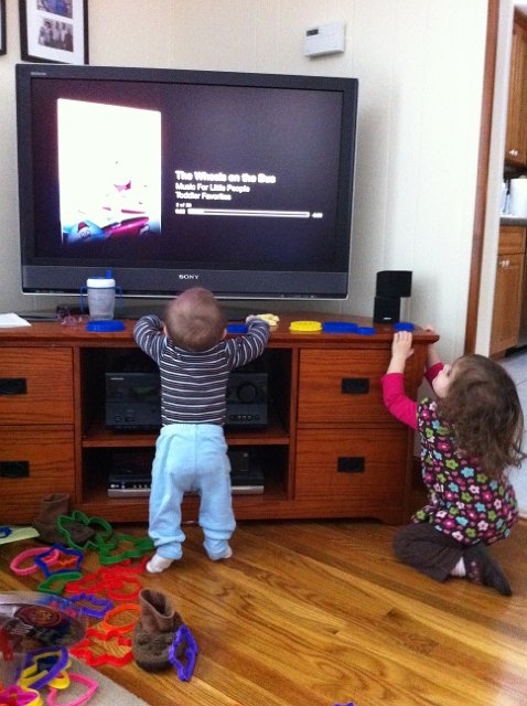 IMG_0383.JPG - Nathan already thinks he can do anything his sister can do.