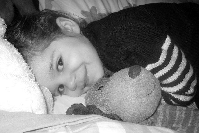 IMG_3223b.jpg - Oh my, if only she woke up like this from her nap EVERY day!!  What an angel, right?