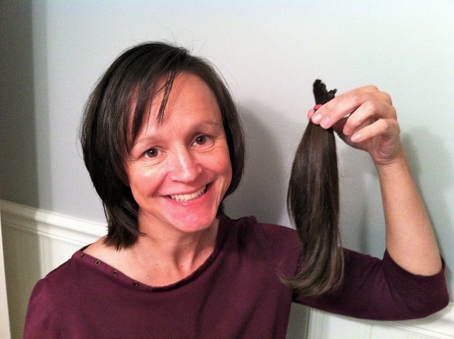 IMG_1710.jpg - ~ 9 inches gone & donated to Children with Hairloss via 50Wigs, a goal created by a local woman to collect 50 wigs by the time she turns 50.