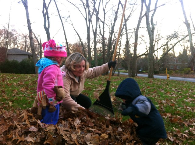 IMG_1738.jpg - The kids love playing in the pile of leaves Nana made for them.