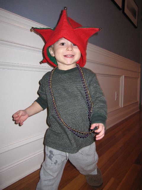 IMG_8323.jpg - We can't forget about Mardi-Gras celebrations either!  (This ensemble was purely accidental, crazy as it may seem.)