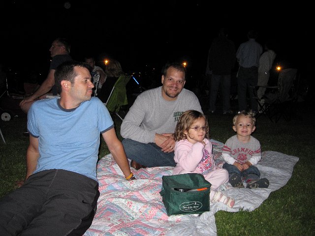 IMG_0709_2.jpg - The kids' first fireworks show!!!!  (And, Uncle Tom's first Andover fireworks show.)