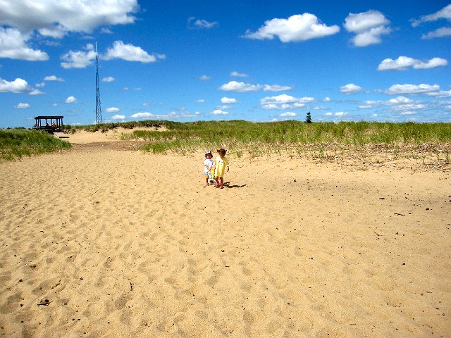 IMG_1261.jpg - Here come our two little beach bums!