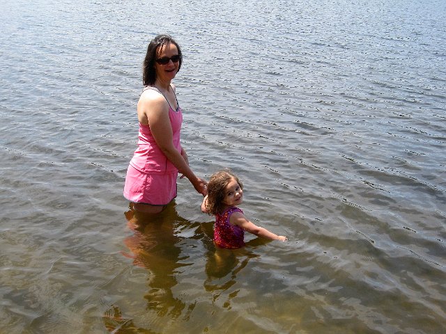 IMG_0183.jpg - The Mother Connection's Annual Family Fun Day at Pomps Pond.  And we're off into the water!