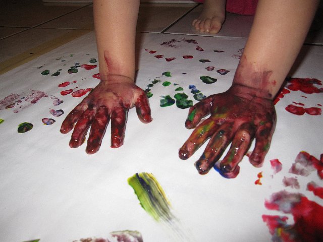 IMG_0620.jpg - In the end, the brushes are usually tossed to the side for the REAL fun!