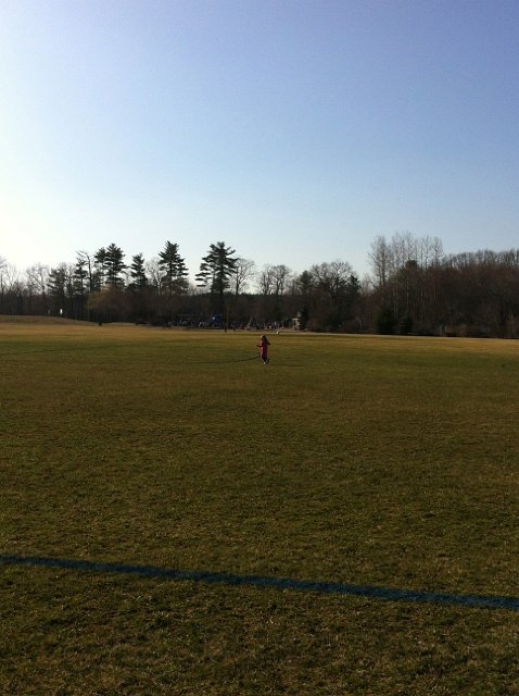 IMG_1980.jpg - And our little runner, Catherine, is taking off across the field to get to the other pole.