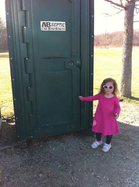 IMG_1993.jpg - And, at the park that day, Catherine had her first potty experience in a "job-johnny".  She said, "Mommy, my pee jumped!"