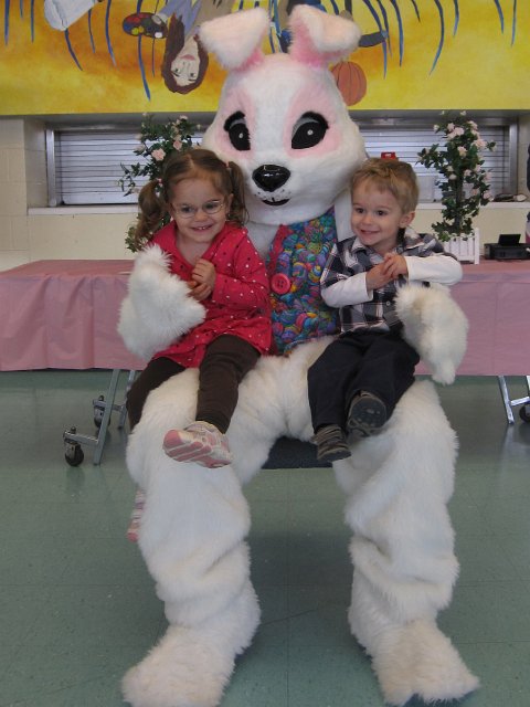 IMG_8646.jpg - And, meeting the Easter Bunny of course.  Catherine could not wait to sit on his lap this year.