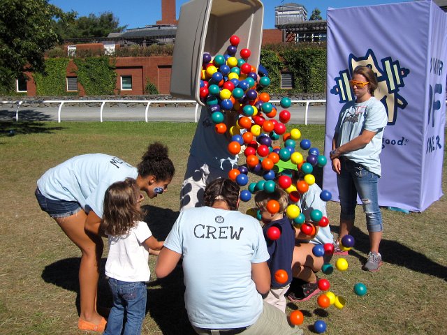 IMG_2122.jpg - Once the Tower of Power was full, the balls get dumped out (onto the crew and kids) to start all over again.