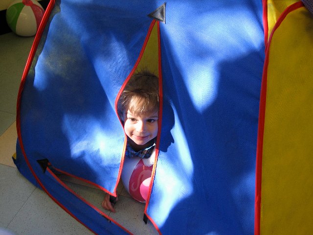 IMG_4839.jpg - A tent and tunnel were set up and actually quite a hit with the kids.