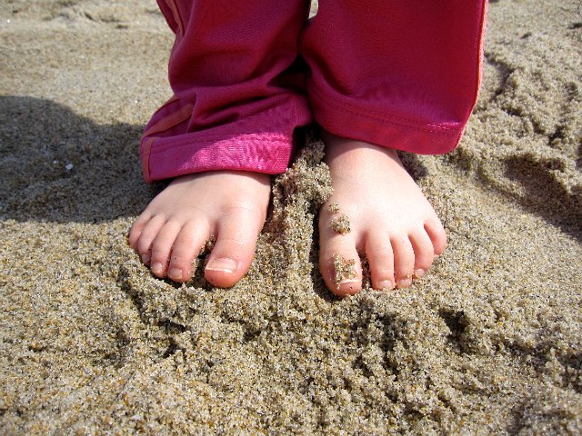 IMG_4969.jpg - Yes, the toes had to come out and enjoy the sand too!