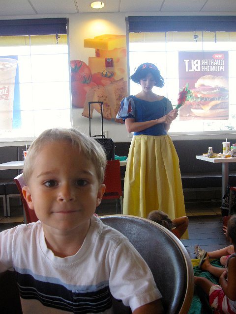 IMG_7723.jpg - A local McDonald's has character visits throughout the summer and I just happened to see the upcoming schedule included Snow White, so we made a day of it!