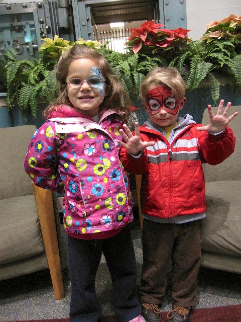 IMG_9027.jpg - And we certainly cannot bypass any face painting fun.  Catherine requested a fairy princess and Nathan was Spiderman!
