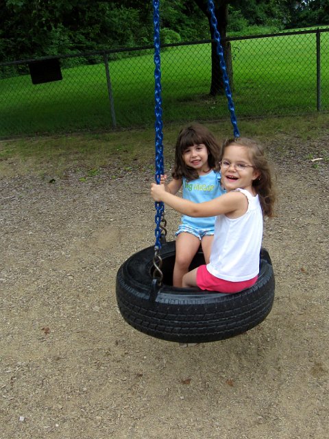 IMG_7002.jpg - We went to Penguin Park and ran into one of Catherine's cheerleading pals, Lila.
