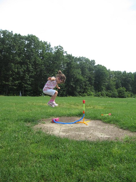 IMG_7206.jpg - For the kids' birthdays, they received a stomp rocket.  So, we took it to the field behind High Plain/Wood Hill to give it a try.