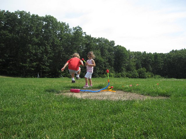IMG_7226.jpg - I was surprised at how far into the air both kids could get their rockets to go.