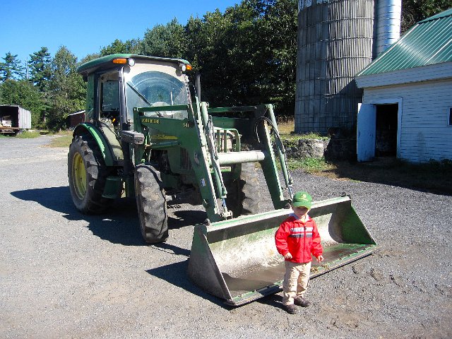IMG_8225.jpg - And once Nathan saw a tractor, he didn't want to leave!