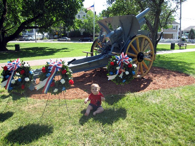 IMG_8140b.jpg - Memorial Day at the Andover Common and the newly restored WWI cannon that was unveiled earlier that day.