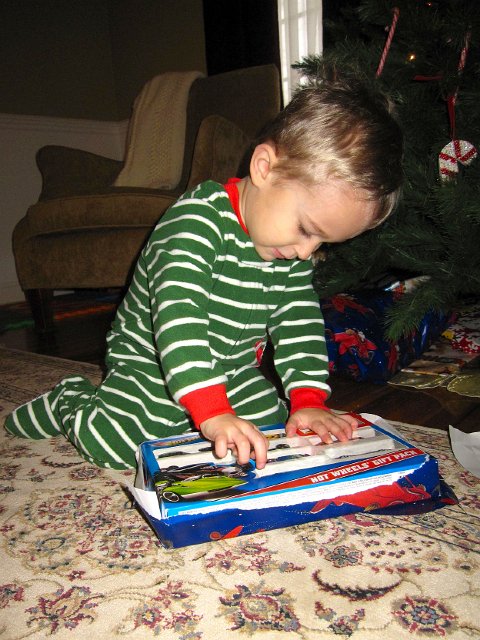 IMG_3413.jpg - The number one item on Nathan's wish list to Santa was cars.